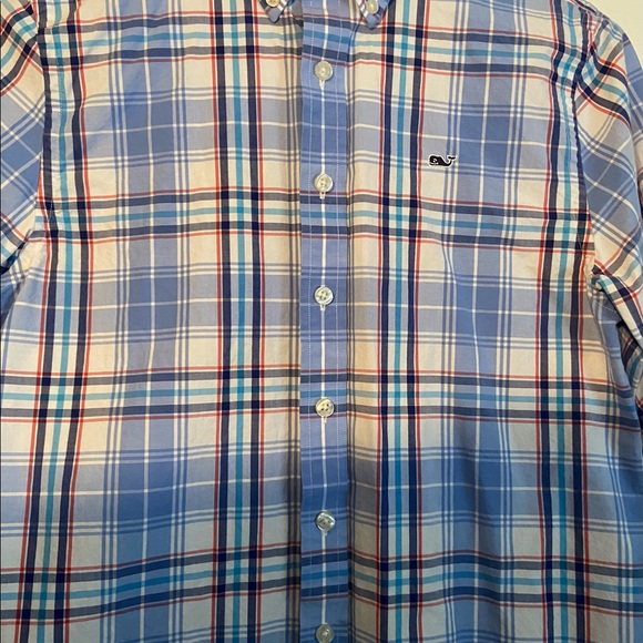 Vineyard Vines Boys Plaid Button Down size L (16) - Picture 2 of 2